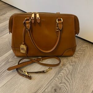 Ralph Lauren Tan Leather Satchel